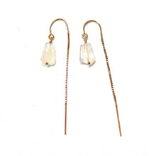 Load image into Gallery viewer, Moonstone thread earrings
