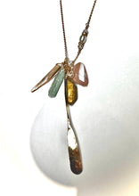 Load image into Gallery viewer, Moonstone boho long stone necklace
