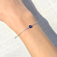 Load image into Gallery viewer, Sterling Silver Evil Eye Bracelet
