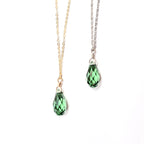 Swarovski Crystal Droplet Necklace: Many Colors Available