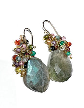 Load image into Gallery viewer, Moonstone or Labradorite Festival earrings
