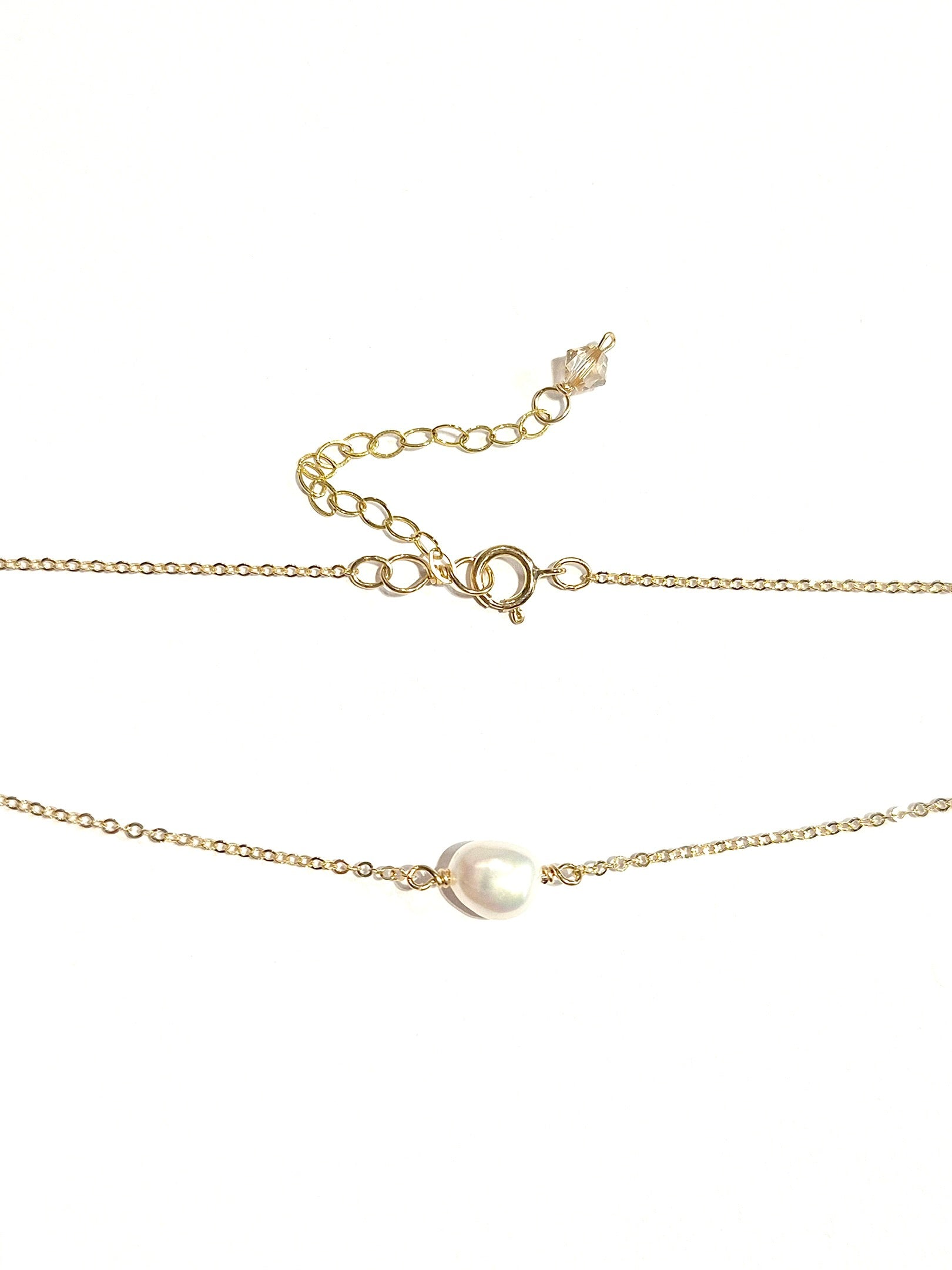 Keshi Pearl Choker Necklace with Swarovski Clasp