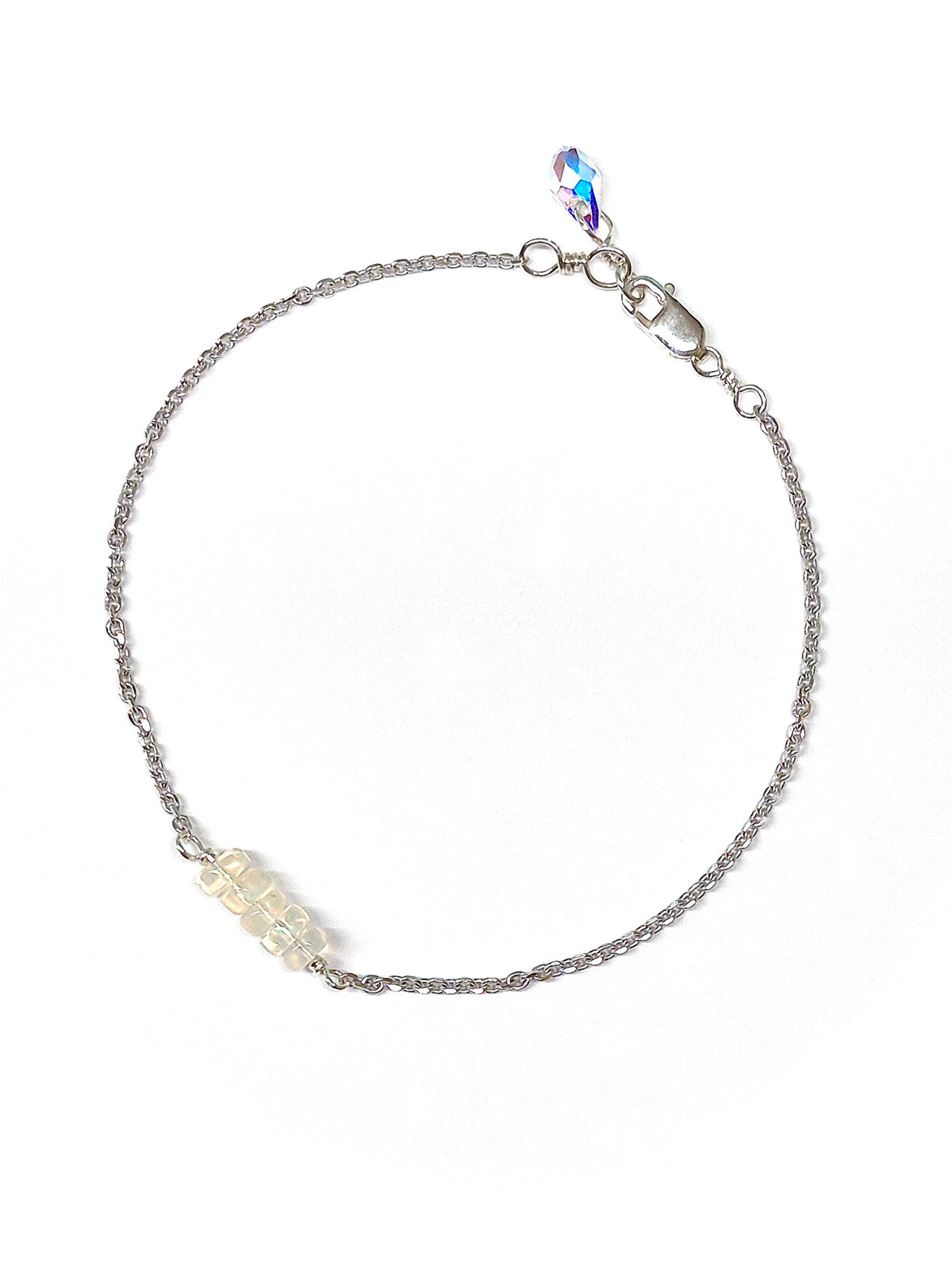Opals in a Row Bracelet with Swarovski Clasp