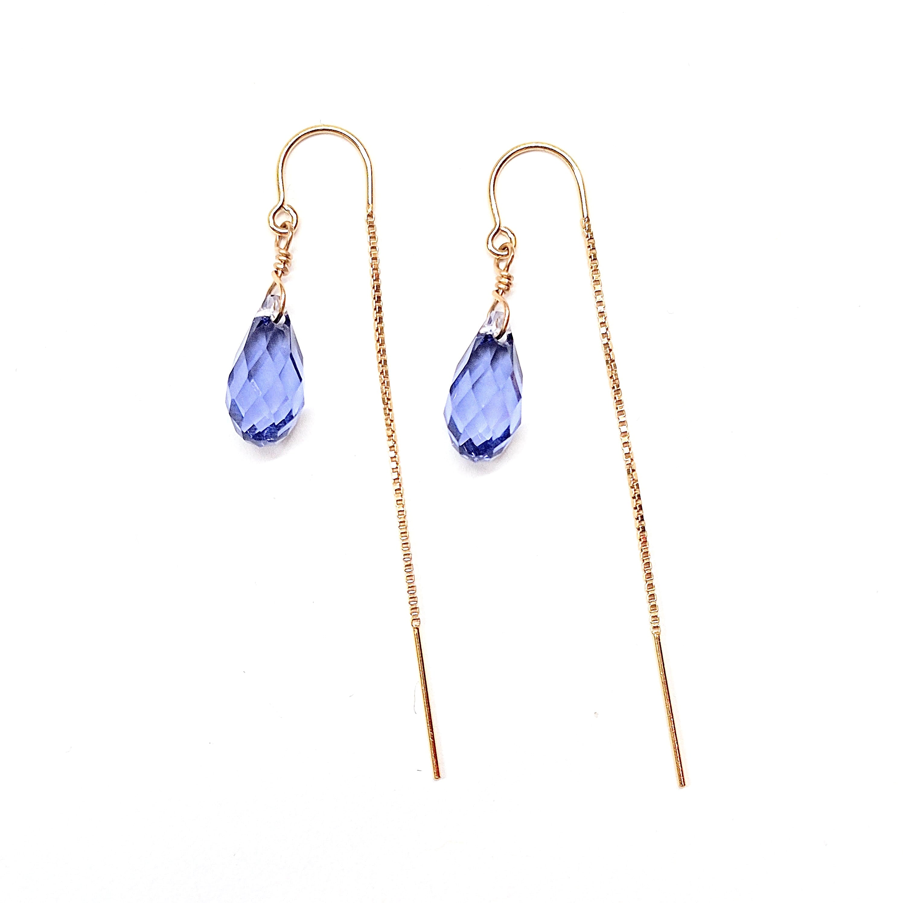 Swarovski Crystal Droplet Threader Earrings