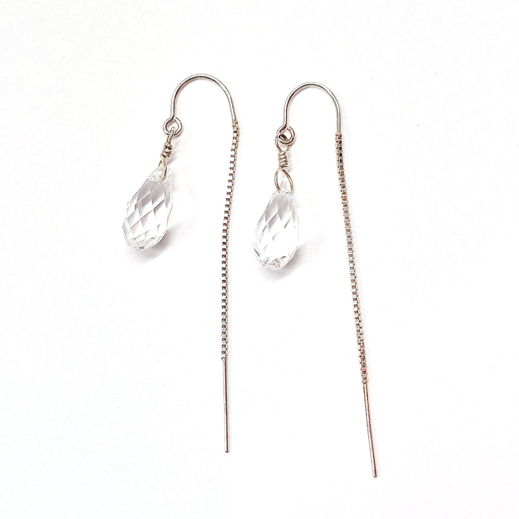 Swarovski Crystal Droplet Threader Earrings