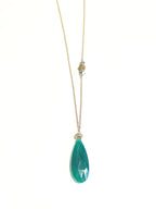 Emerald Edition long green onyx necklace