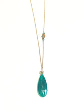 Load image into Gallery viewer, Emerald Edition long green onyx necklace
