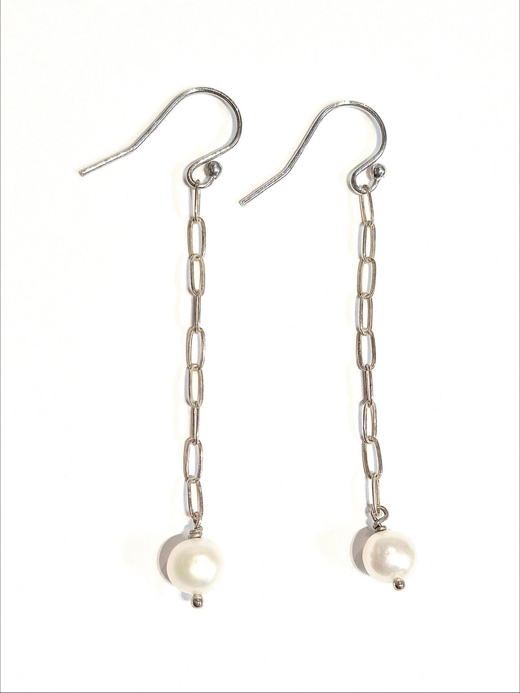 Paperclip Pearl Earrings