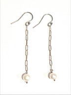 Paperclip Pearl Earrings