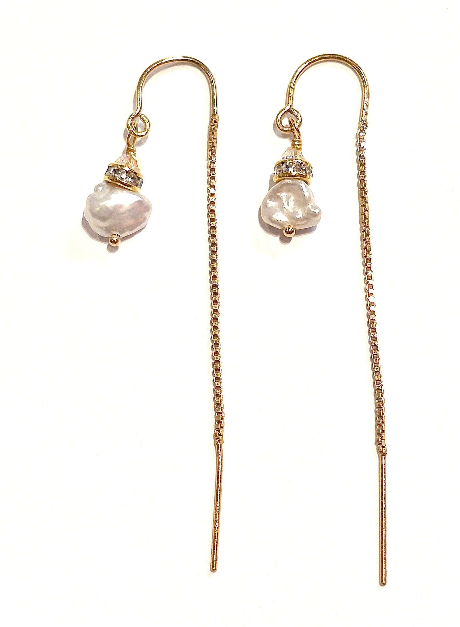 Keshi Pearl Threader Earrings