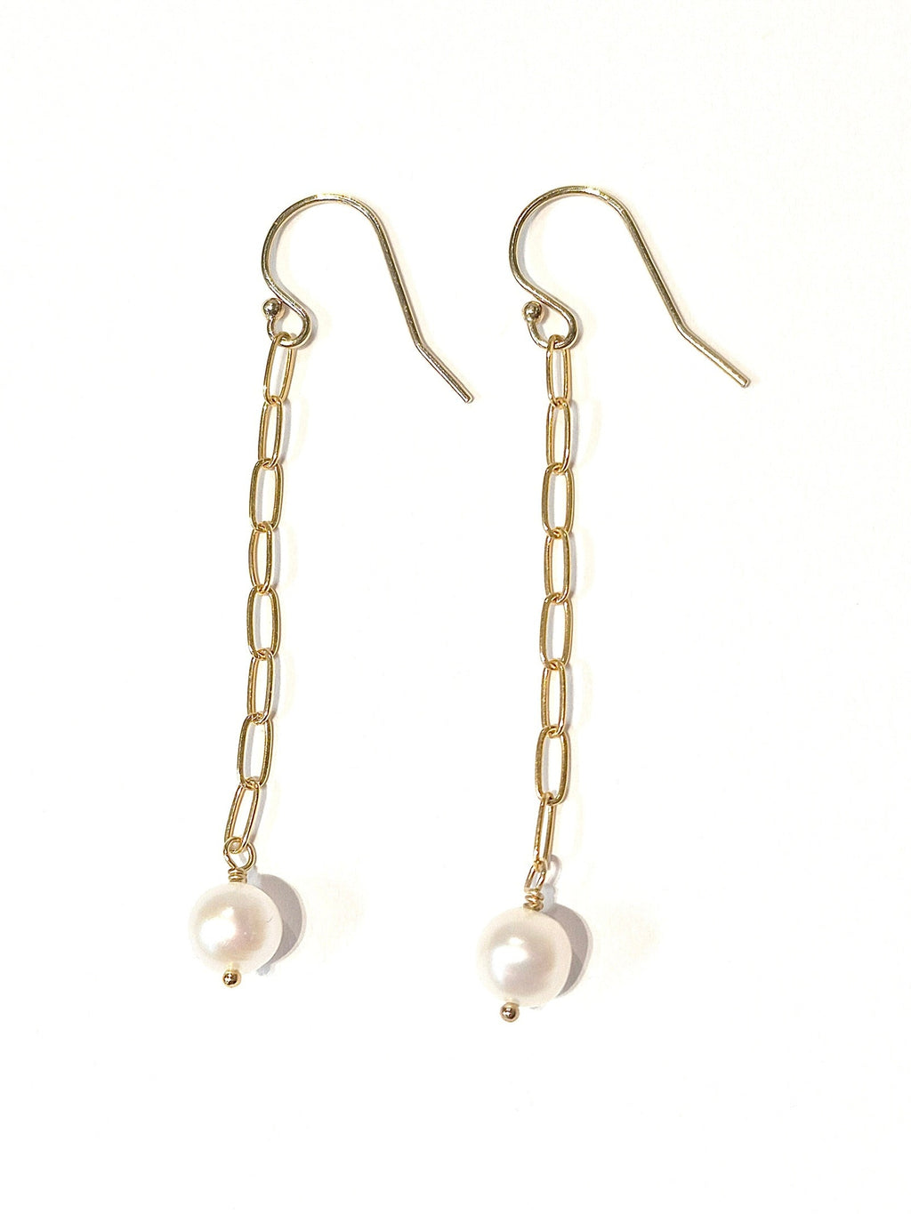 Paperclip Pearl Earrings