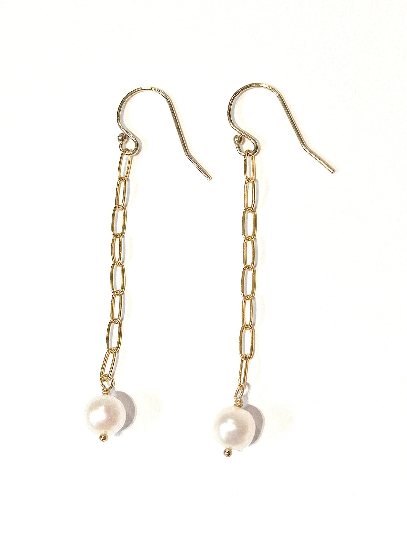 Paperclip Pearl Earrings