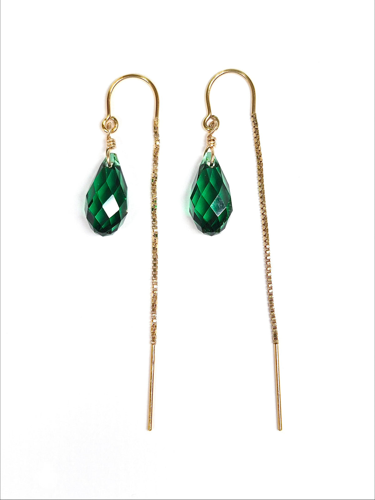 Swarovski Crystal Droplet Threader Earrings