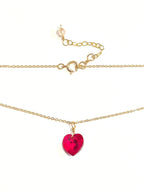 Red Heart Swarovski Drop Necklace
