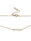 Ethiopian Opal in a Row Necklace with Swarovski Clasp