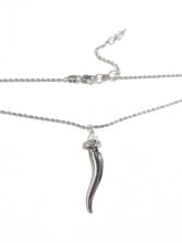Load image into Gallery viewer, Italian Horn Necklace: silver or gold
