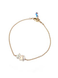 4 Keshi Pearls Bracelet with Swarovski Clasp