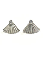 Fan Rhinestone Ear Jacket Earrings