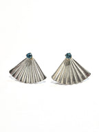 Fan Rhinestone Ear Jacket Earrings