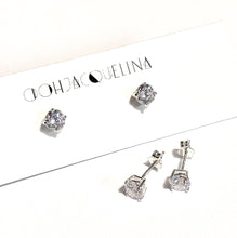 Load image into Gallery viewer, 14K GF or Sterling Silver Swarovski stud earrings
