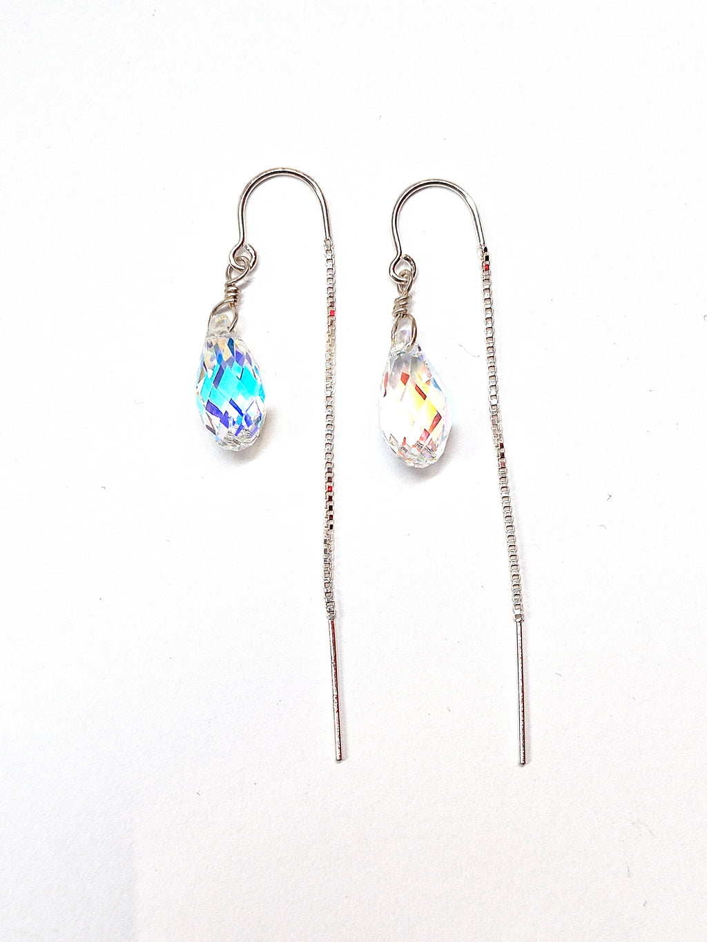 Swarovski Crystal Droplet Threader Earrings