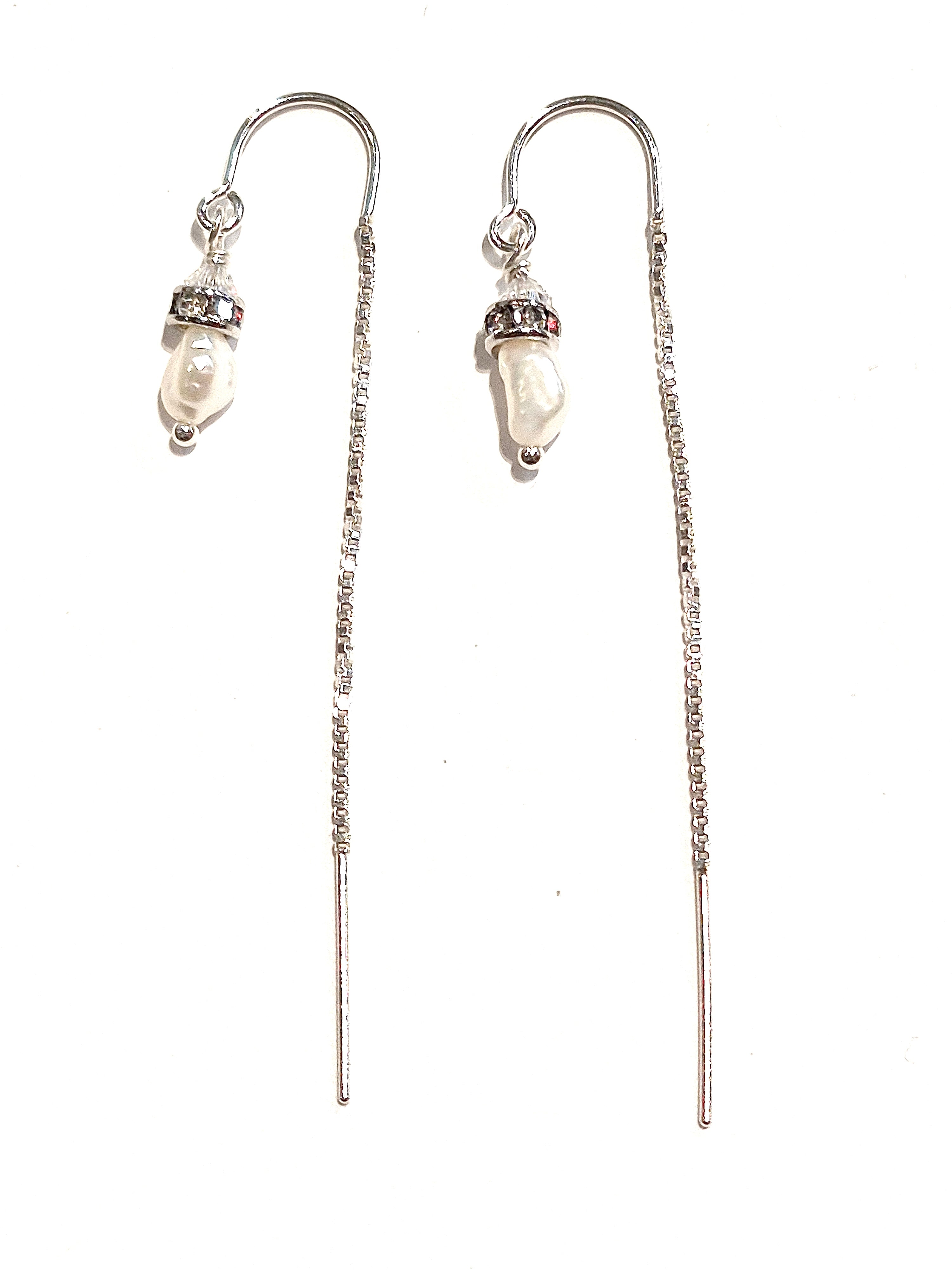 Keshi Pearl Threader Earrings