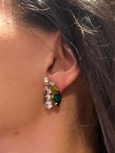 Load image into Gallery viewer, Dynasty Emerald cluster earrings
