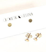 Load image into Gallery viewer, 14K GF circle stud earrings
