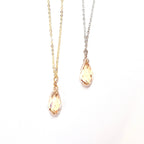 Swarovski Crystal Droplet Necklace: Many Colors Available
