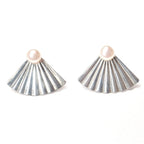 Ear_jacket_with_circle_pearl_stud Silver