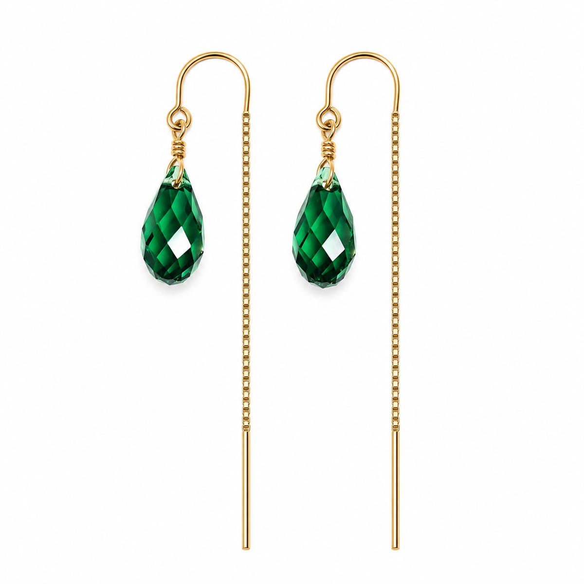Swarovski Crystal Droplet Threader Earrings