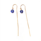 Evil Eye threader earrings