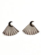 Fan Rhinestone Ear Jacket Earrings