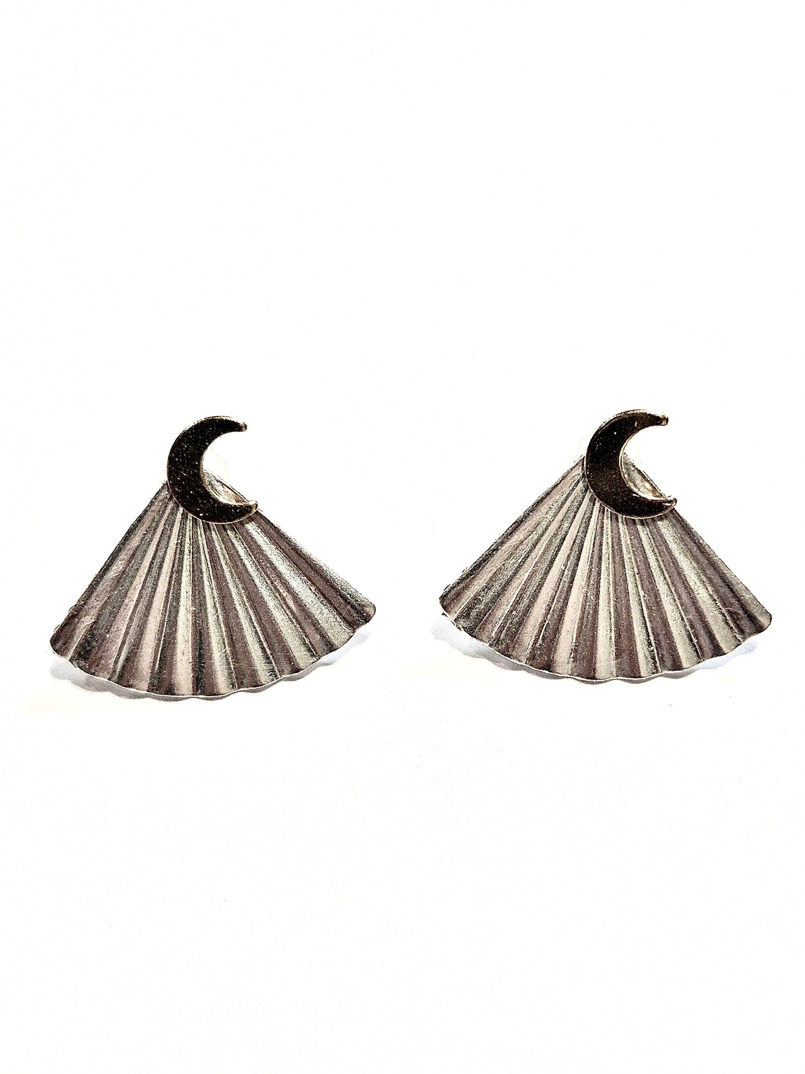 Fan Rhinestone Ear Jacket Earrings