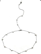 The Jillian Pearl Spacer Necklace with Optional Back Drop