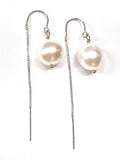 The Smooth Baroque Pearl Threader Earrings