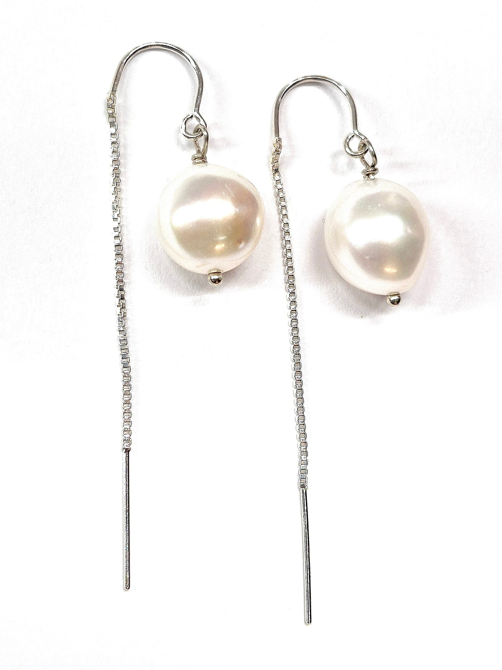 The Smooth Baroque Pearl Threader Earrings