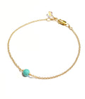 Turquoise Gemstone Bracelet with Swarovski Clasp