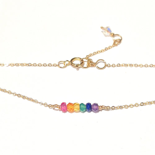 Chakra Crystal Necklace with Swarovski Clasp