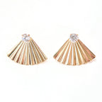 Gold Filled Ear_jacket_ with Swarovski stud earrings