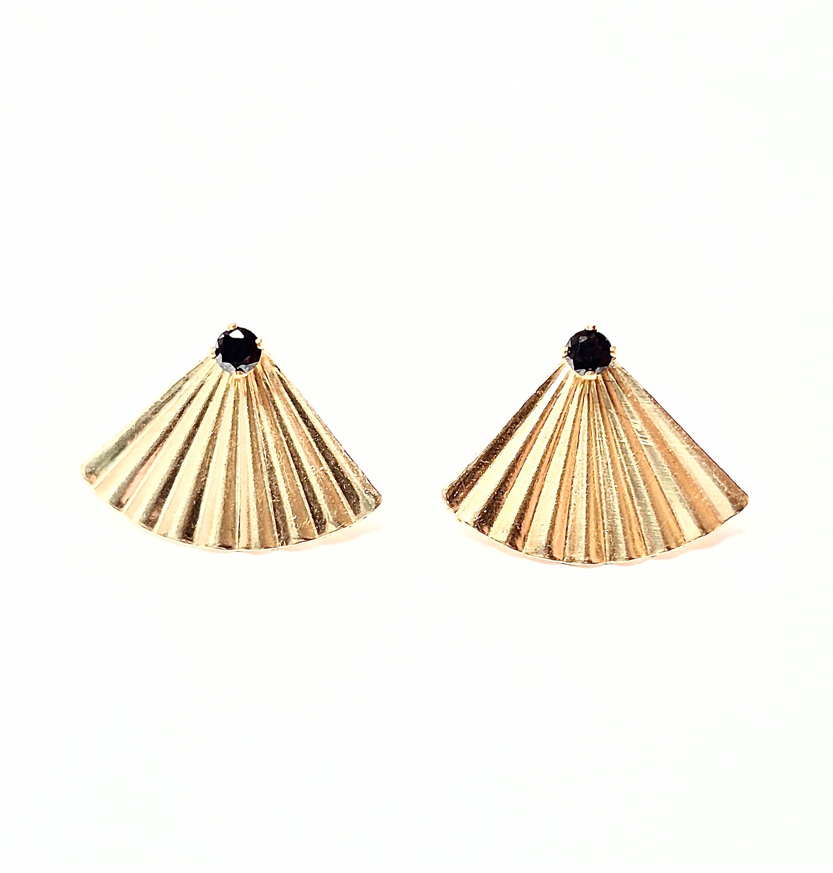 Gold Filled Ear_jacket_ with black onyx
