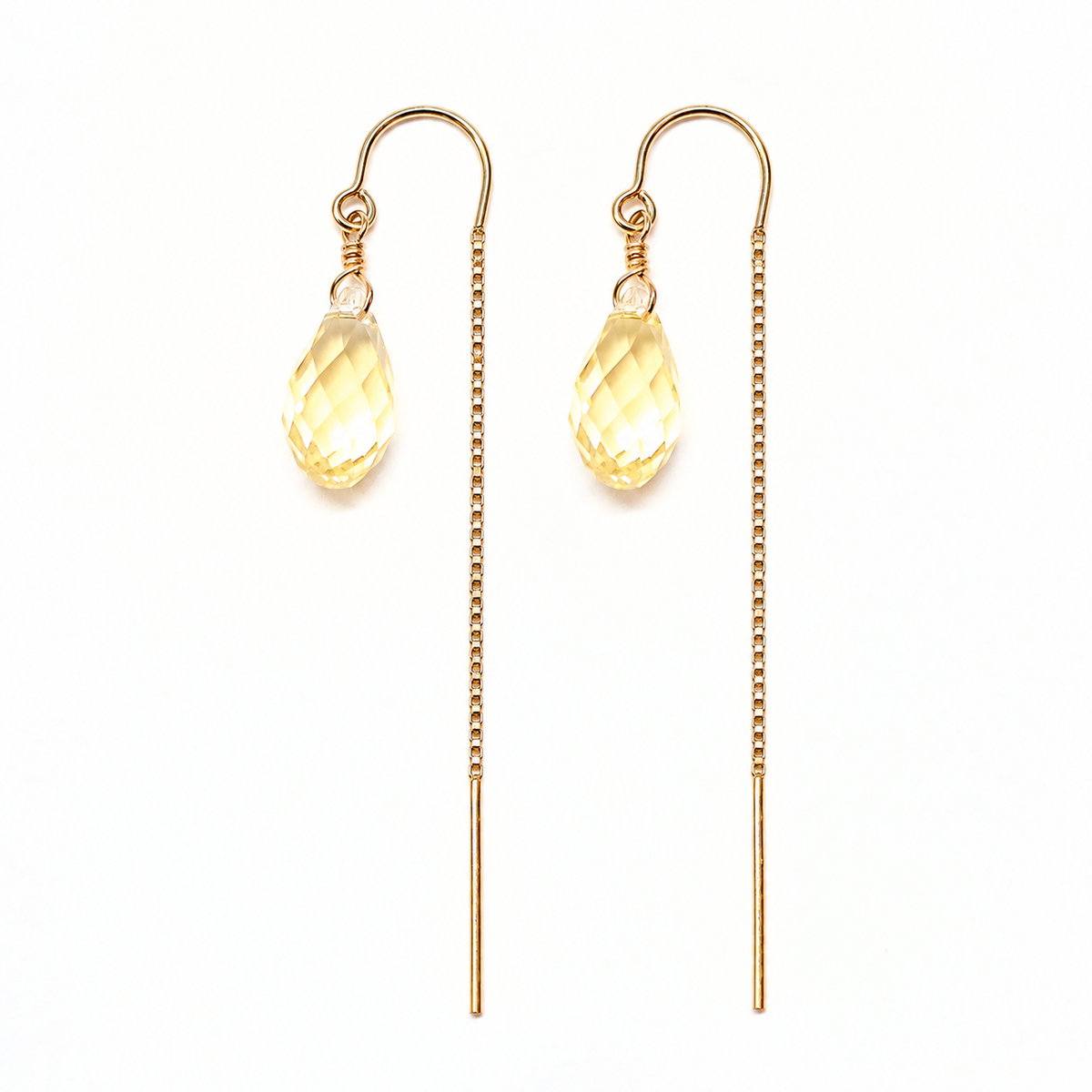 Swarovski Crystal Droplet Threader Earrings