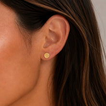 Load image into Gallery viewer, 14K GF circle stud earrings
