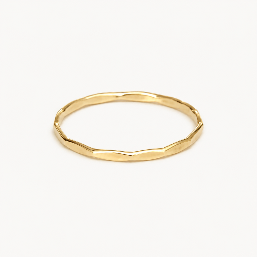 Hammered ring gold filled