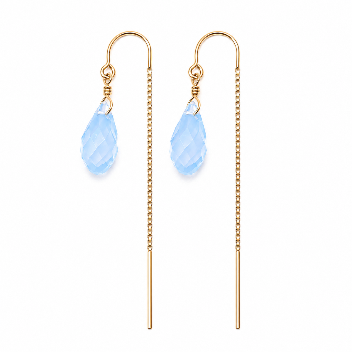 Swarovski Crystal Droplet Threader Earrings