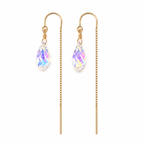 Swarovski Crystal Droplet Threader Earrings