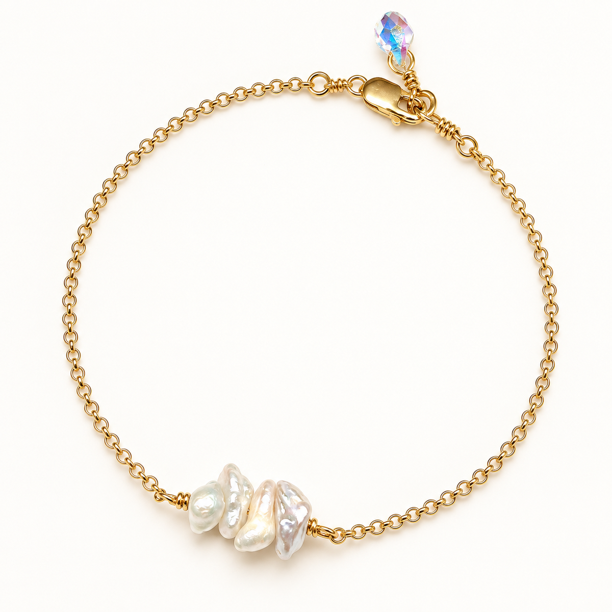 Keshi pearl bracelet