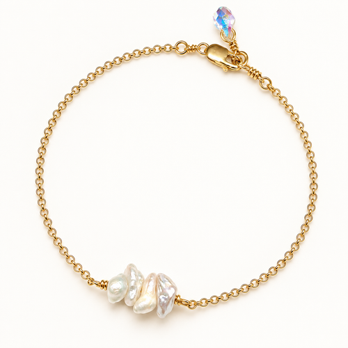 Keshi pearl bracelet