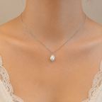 Keshi silver pearl chocker necklace
