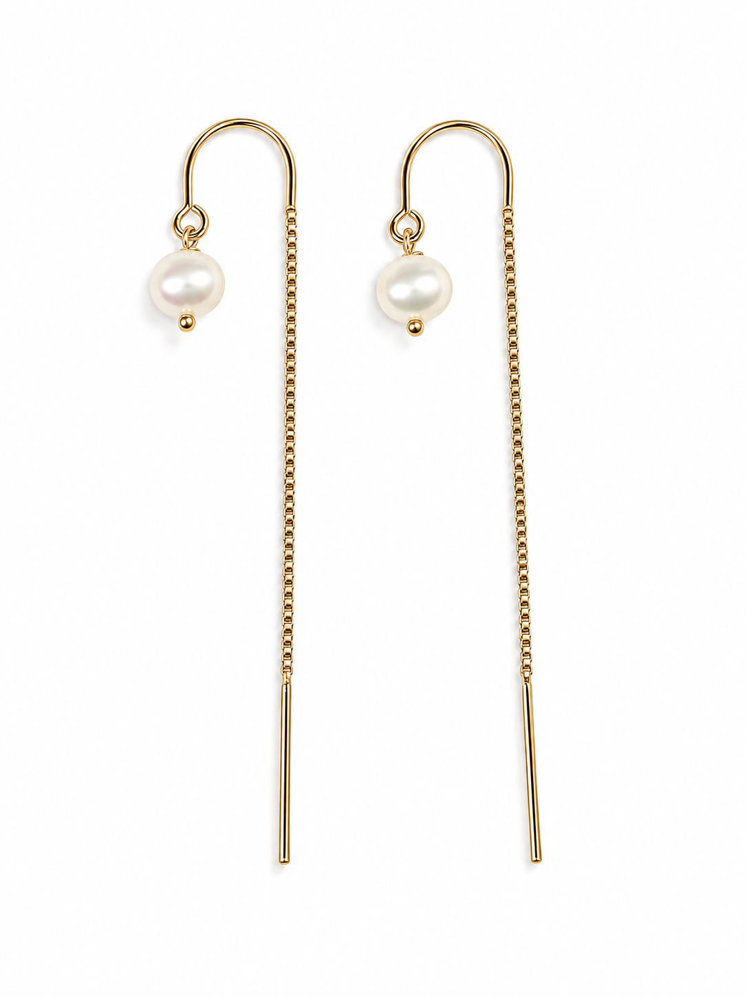 Single Pearl Earrings